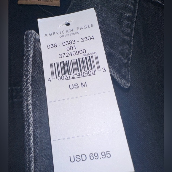 American Eagle Outfitters Charcoal Denim Jacket - Picture 3 of 6